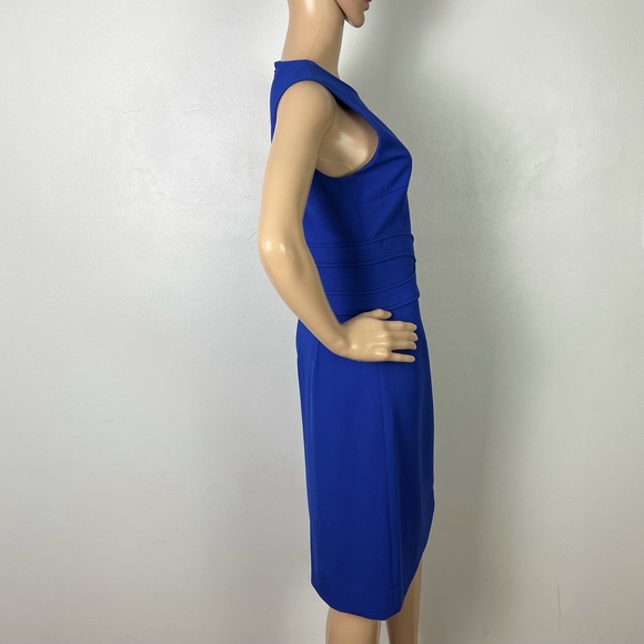 DIANE VON FURSTENBERG BLUE SLEEVELESS DRESS - Picture 5 of 8